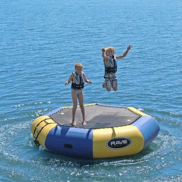 Rave Bongo Bouncer On Water With Two Kids Playing